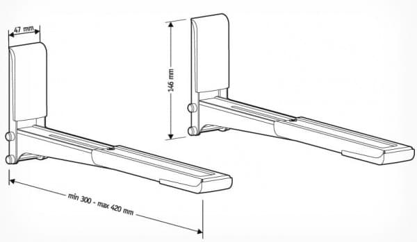 Кронштейн для СВЧ-печи Holder MWS-2003 Metallic